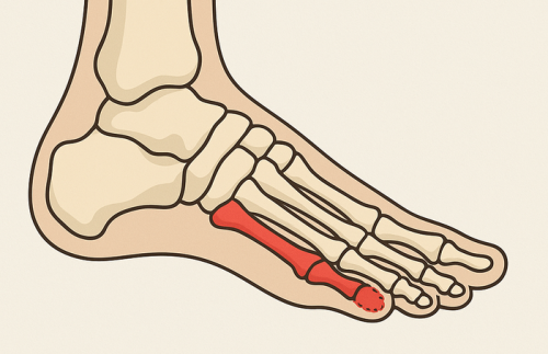 amputation of pinky toe, part of foot